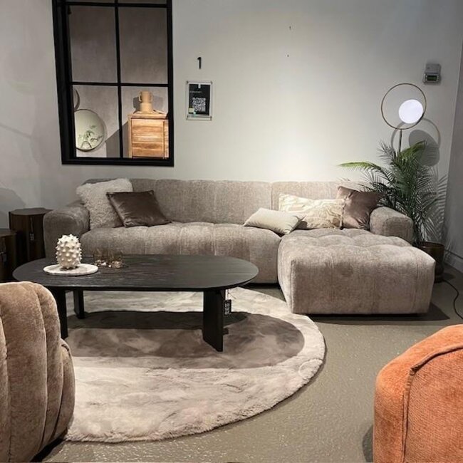 Tower Living Austin 2.5 zits + Chaise Rechts - Haga 39 cappuccino