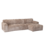 Tower Living Austin 2.5 zits + Chaise Rechts - Haga 39 cappuccino