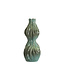 Light en Living Vaas deco  16,5x15,5x39 cm VANIA keramiek blauw