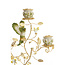 Light en Living Kandelaar 3L 26x13x37 cm PARROT crème-groen-geel+licht goud