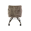WoonStijl Armstoel Raster wieltjes Hoven champagne-bruin frame