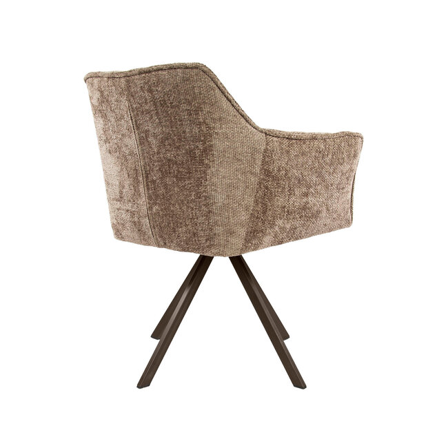 WoonStijl Armstoel Raster draaibaar Hoven champagne-bruin frame