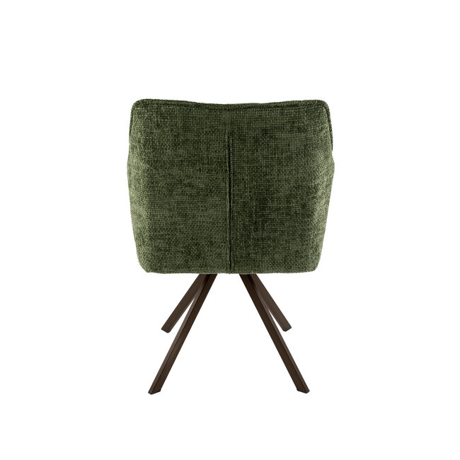 WoonStijl Armstoel Raster draaibaar Hoven groen-bruin frame