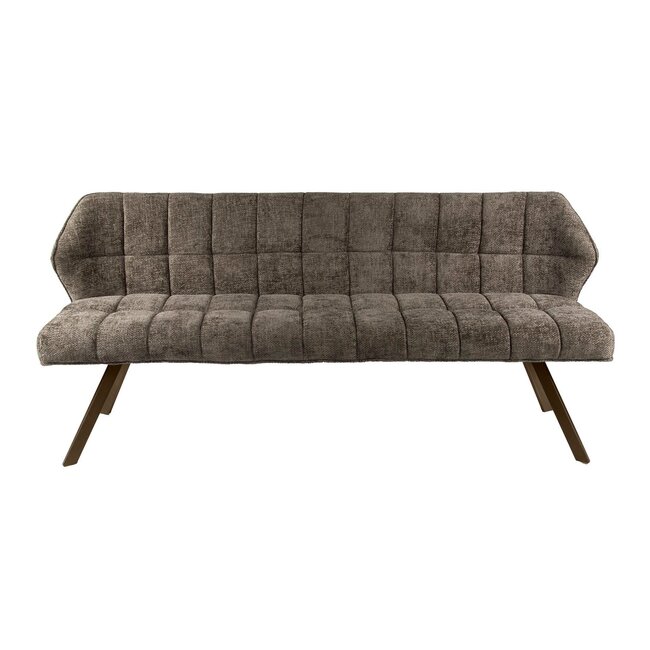 WoonStijl Eetkamerbank raster 180  Hoven taupe-bruin frame