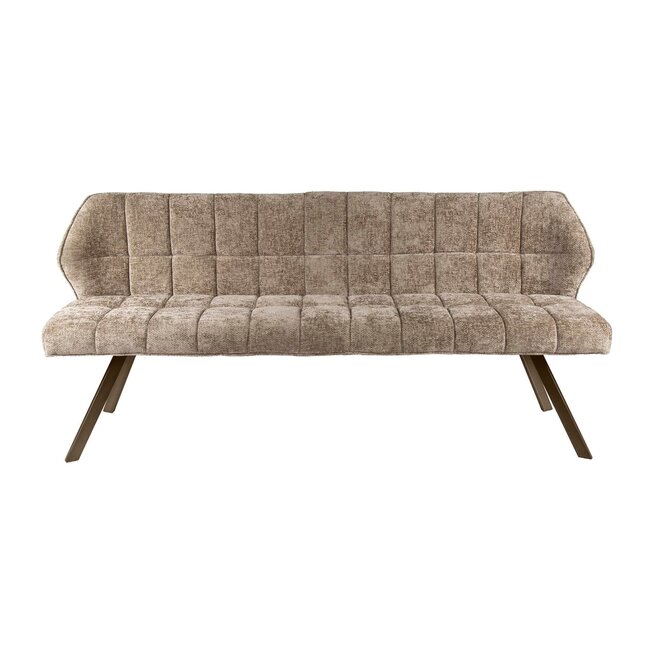 WoonStijl Eetkamerbank raster 180 Hoven champagne-bruin frame