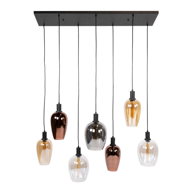 WoonStijl Hanglamp Amfora 7-lichts Artic zwart