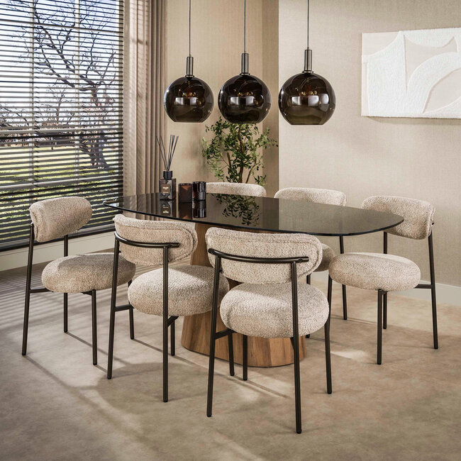 WoonStijl Hanglamp Sfera 3-lichts Sienna bruin