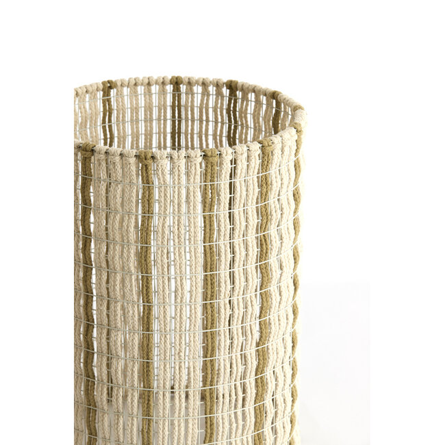 Light en Living Lampenkap 31-31-41,5 cm SIMBELIN crème + olijfgroen