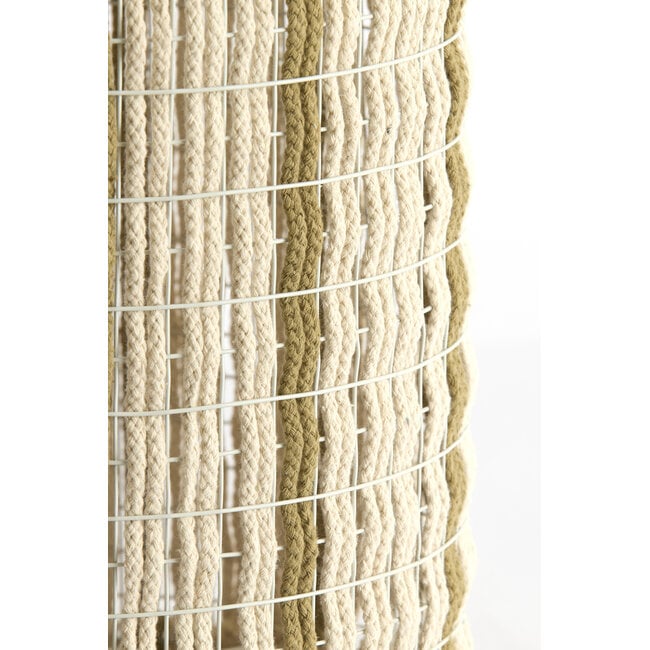 Light en Living Lampenkap 26-26-36,5 cm SIMBELIN crème + olijfgroen