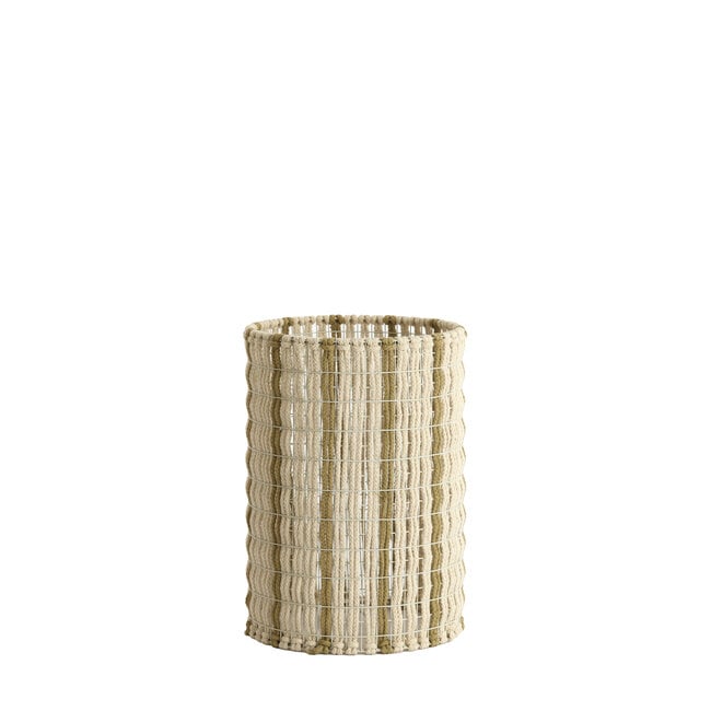 Light en Living Lampenkap 26-26-36,5 cm SIMBELIN crème + olijfgroen
