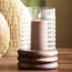 Light en Living Windlicht Ø18x36 cm MALDA mango hout bruin + glas