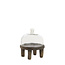 Light en Living Plateau met stolp Ø20,5x24 cm BIA mangohout bruin + glas
