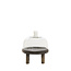 Light en Living Plateau met stolp Ø20,5x24 cm BIA mangohout bruin + glas