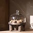 Light en Living Plateau met stolp Ø20,5x24 cm BIA mangohout bruin + glas