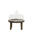 Light en Living Plateau met stolp Ø27x30 cm BIA mangohout bruin + glas
