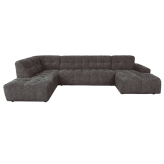 Tower Living Memphis Chaise Longe – 3 zits - Ottoman Links - Haga 16 charcoal