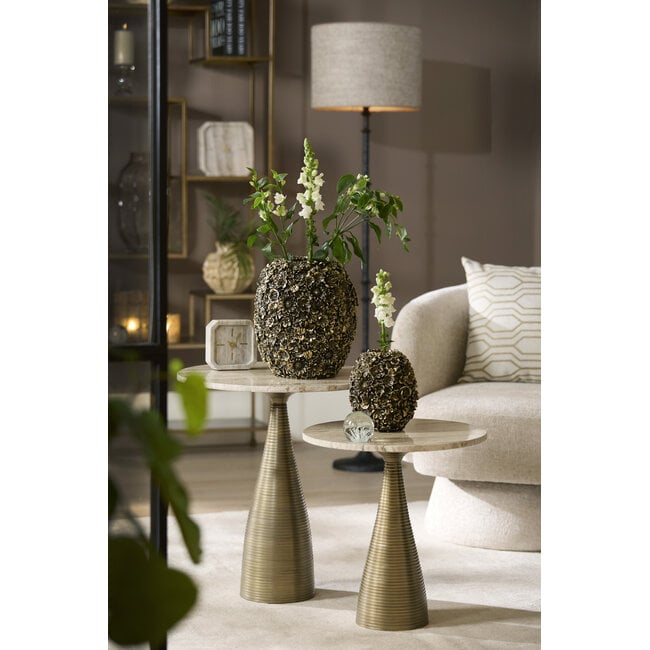 Light en Living Ornament Ø8x8 cm BUTTERFLY glas creme