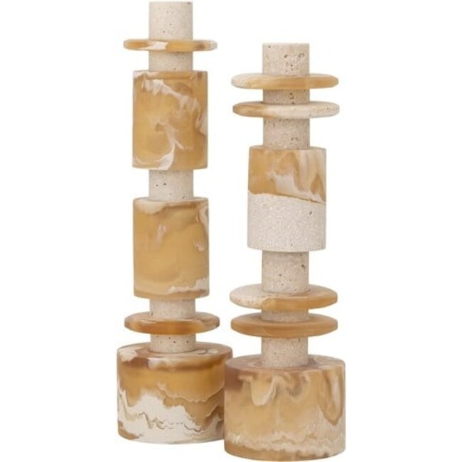MUST Living Ornament Alba hoog - crème/bruin