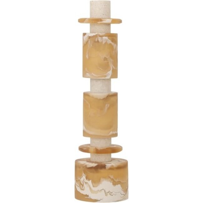 MUST Living Ornament Alba hoog - crème/bruin