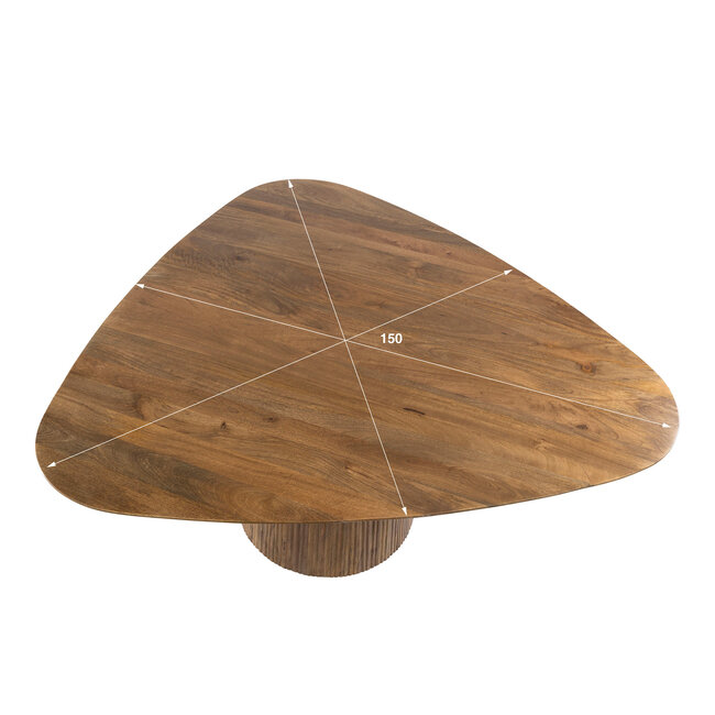 WoonStijl Eettafel Wave Centro driehoekig 150 mango