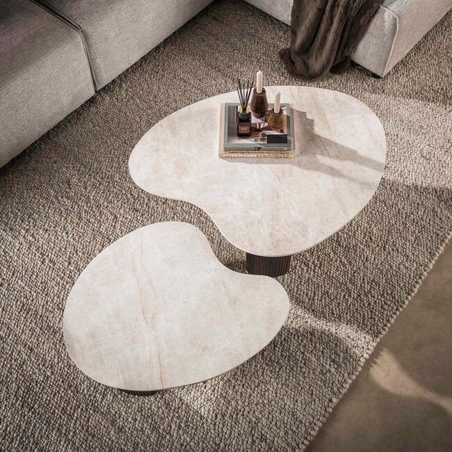 WoonStijl Salontafel Ceramo aperto set van 2  keramiek Taj Mahal