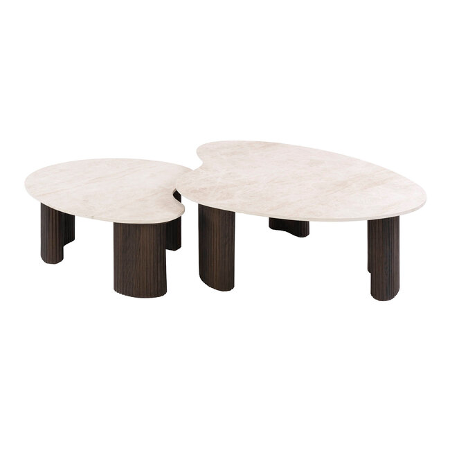 WoonStijl Salontafel Ceramo aperto set van 2  keramiek Taj Mahal