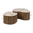 WoonStijl Salontafel Ceramo medio set van 2 keramiek travertin
