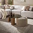 WoonStijl Salontafel Tinto poef set van 2 Brons glas