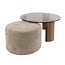 WoonStijl Salontafel Tinto poef set van 2 Brons glas