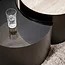 WoonStijl Salontafel Metal half moon set van 2 keramiek travertin