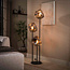 WoonStijl Vloerlamp Rock getrapt 3-lichts Chroom glas