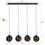 WoonStijl Hanglamp 4L stellar Sienna bruin