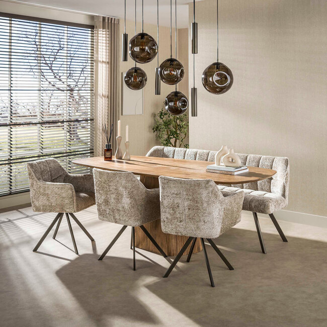 WoonStijl Hanglamp Stellar pendel 5+4-lichts Sienna bruin