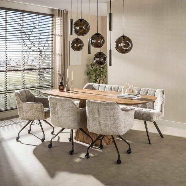 WoonStijl Hanglamp Stellar pendel 5+4-lichts Sienna bruin