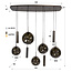 WoonStijl Hanglamp Stellar pendel 5+4-lichts Sienna bruin