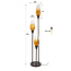 WoonStijl Vloerlamp Cocoon 3-lichts Sienna bruin-shaded