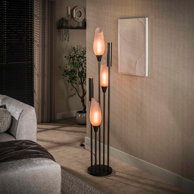 WoonStijl Vloerlamp Cocoon 5-lichts  Sienna bruin-frosted