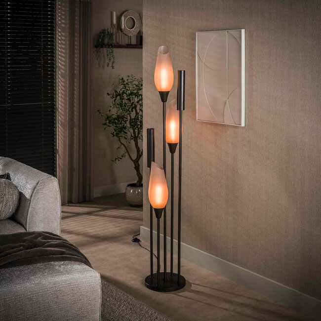 WoonStijl Vloerlamp Cocoon 5-lichts  Sienna bruin-frosted
