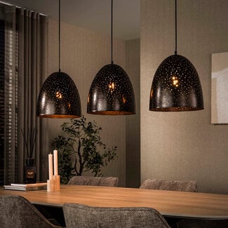 WoonStijl Hanglamp kosmos 3 lichts Urban bruin