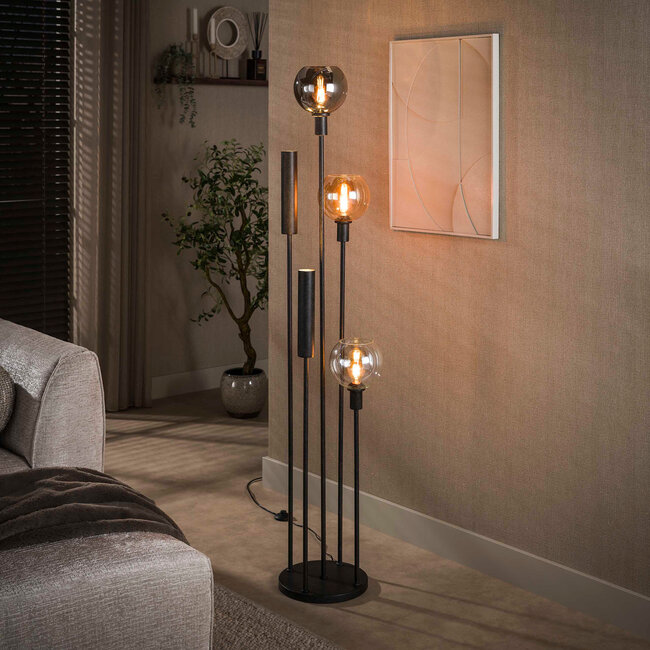 WoonStijl Vloerlamp Sfera Tricolore 5-lichts Artic zwart
