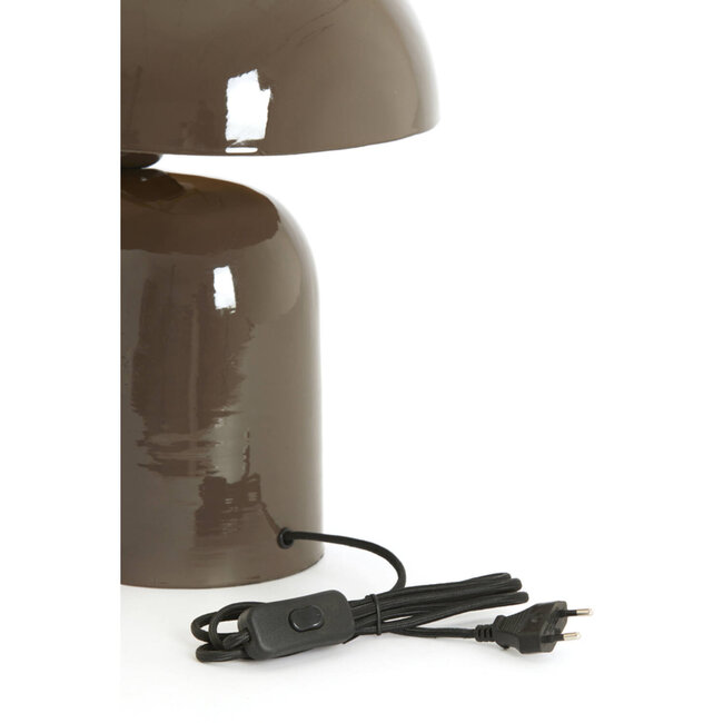 Light en Living Tafellamp 37x26x37 cm TODD glans donker bruin