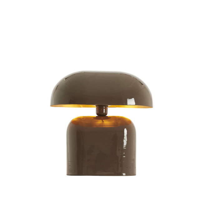 Light en Living Tafellamp 37x26x37 cm TODD glans donker bruin