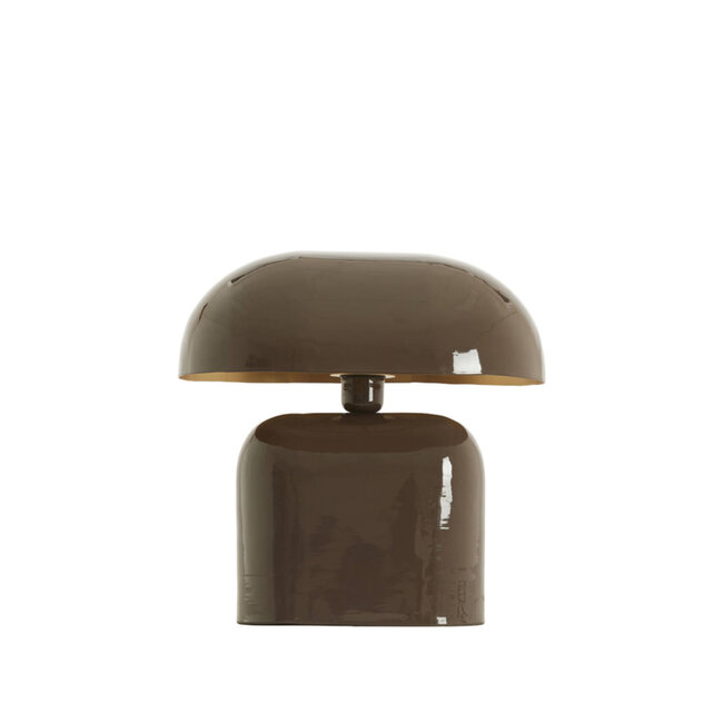Light en Living Tafellamp 37x26x37 cm TODD glans donker bruin