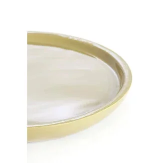 Light en Living Schaal Ø42x5 cm ADA glans taupe
