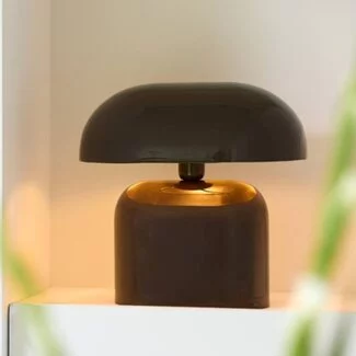 Light en Living Tafellamp 37x26x37 cm TODD glans donker bruin