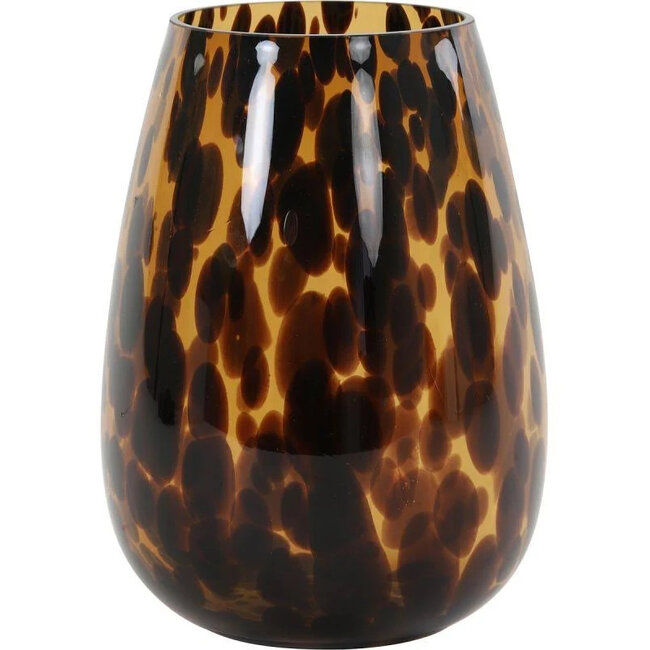 Light en Living  Vaas IZEDA glas bruin-zwart Ø19x26 cm