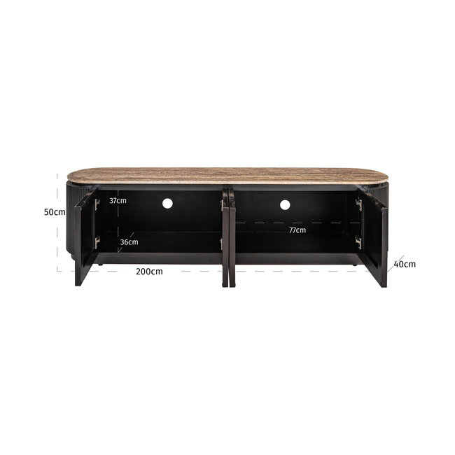Richmond Interiors  TV-meubel Russo brown 4-doors