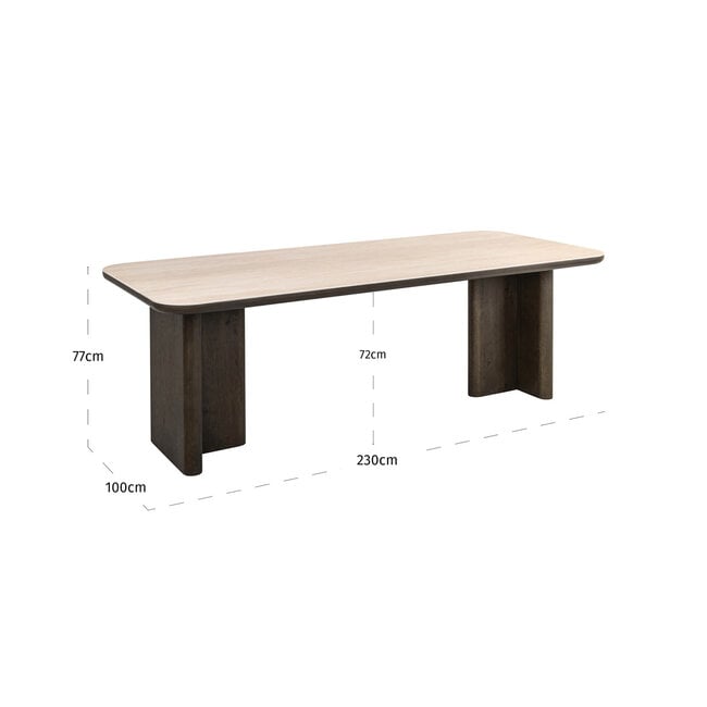 Richmond Interiors  Eettafel Nando brown 230