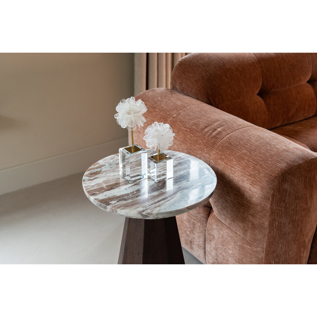 Richmond Interiors  Bijzettafel Oberoy Blush beige 45Ø