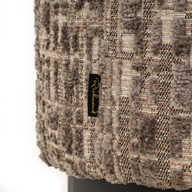 Richmond Interiors  Poef & Voetenbank Lexie greige 45Ø